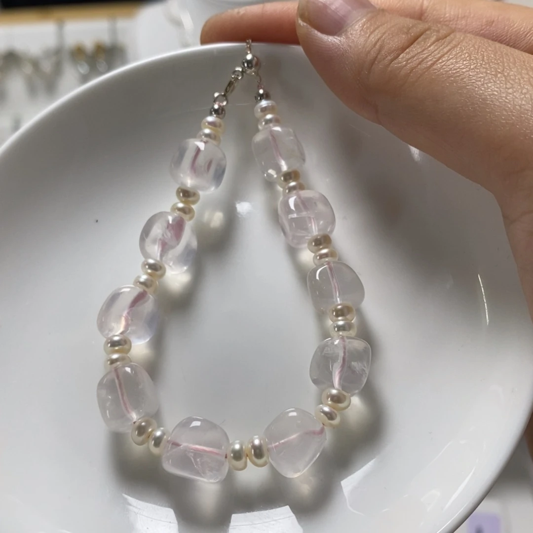 淡水珍珠银S925镶嵌颈饰