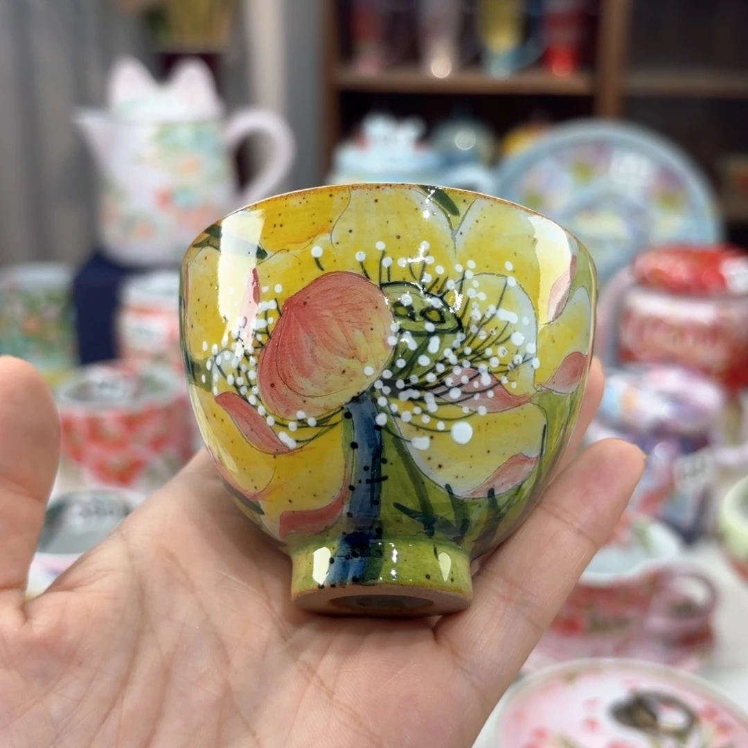 景德镇手绘高温釉下彩陶瓷茶具