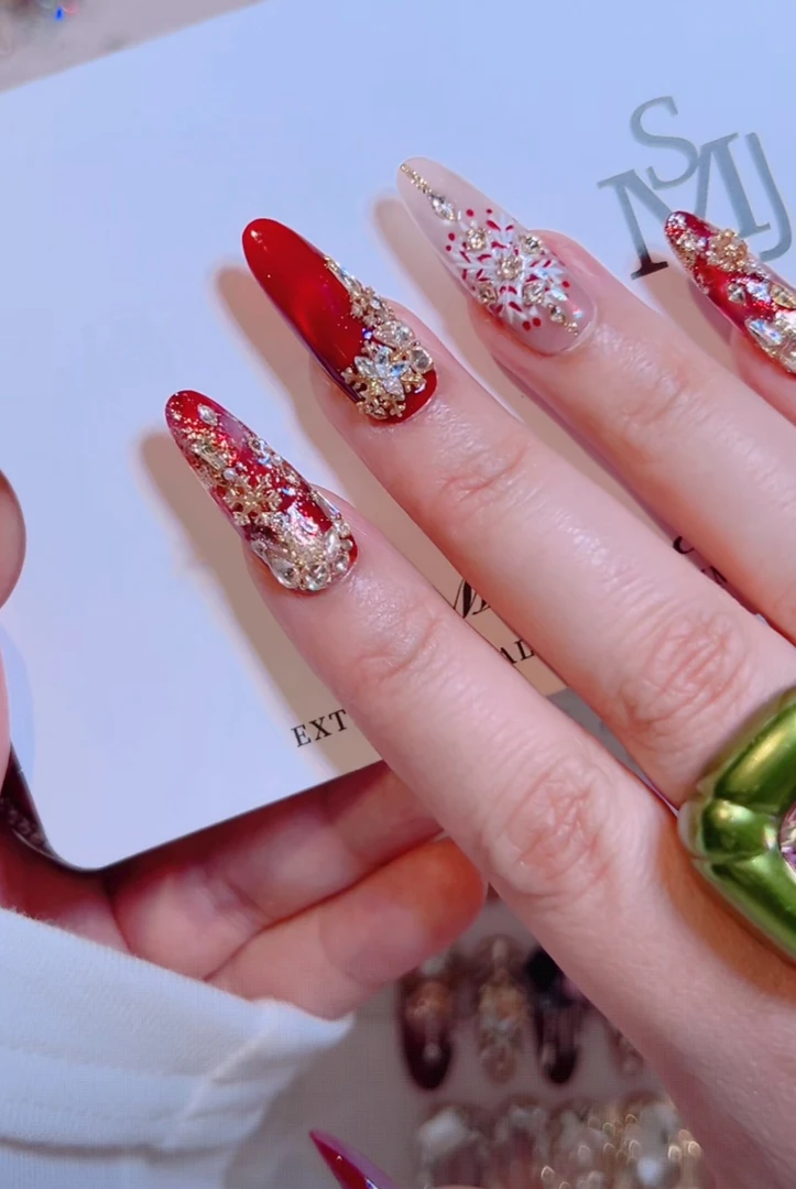 满饰纪|S451「」轻奢钻饰超闪穿戴甲手工穿戴甲堆钻