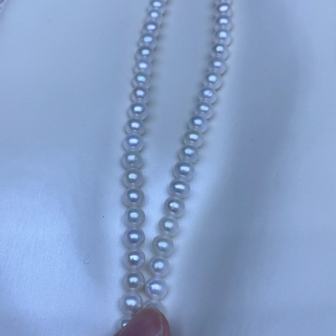 淡水珍珠卡8到9银S925镶嵌