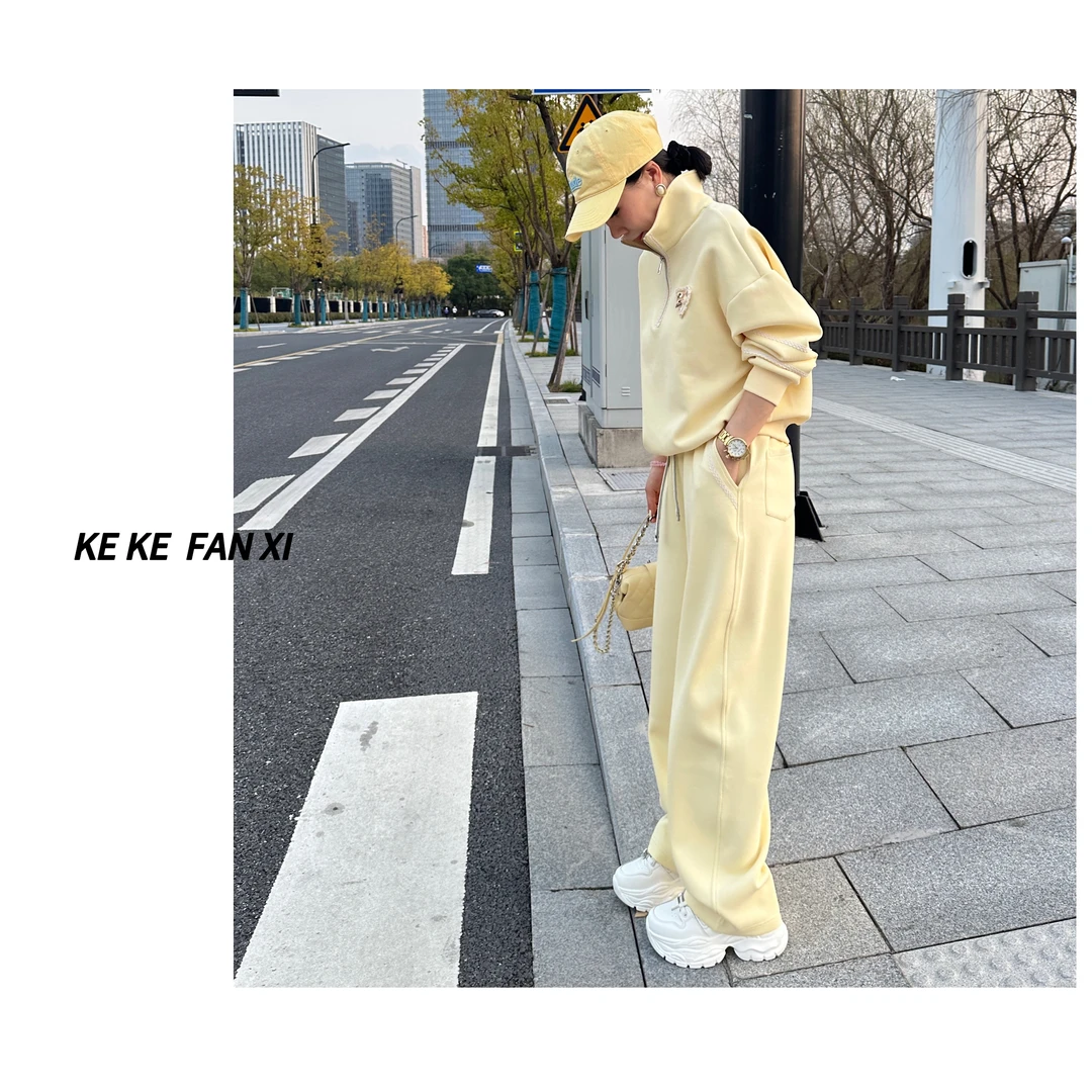 7941立领卫衣套装时尚减龄宽松春季运动休闲裤
