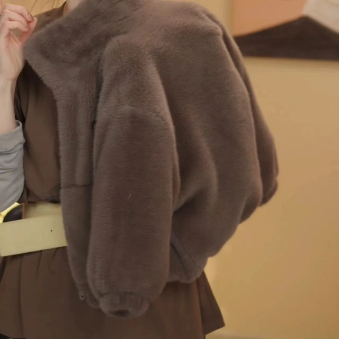 儿童装男童冬装兔毛外套新款秋冬款中大童夹棉加厚上衣冬季男孩潮