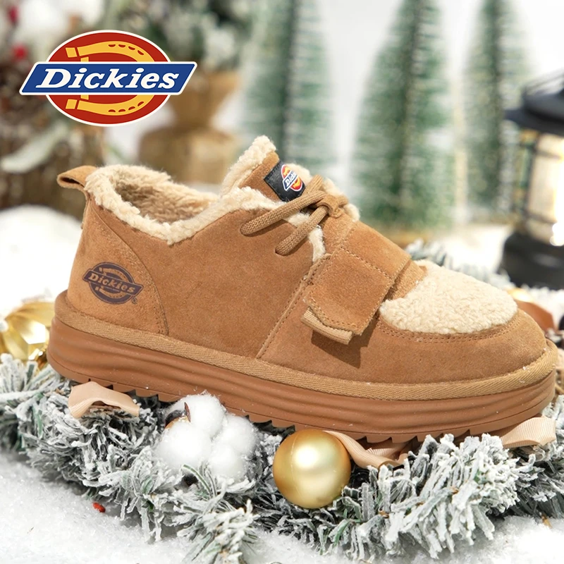Dickies女鞋秋冬雪地靴鞋子防滑高帮加绒休闲时尚保暖户外短筒鞋