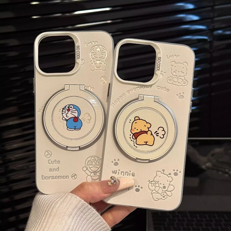 撅屁股蓝胖子支架适用苹果16手机壳新款华为创意vivo高级小米OPPO