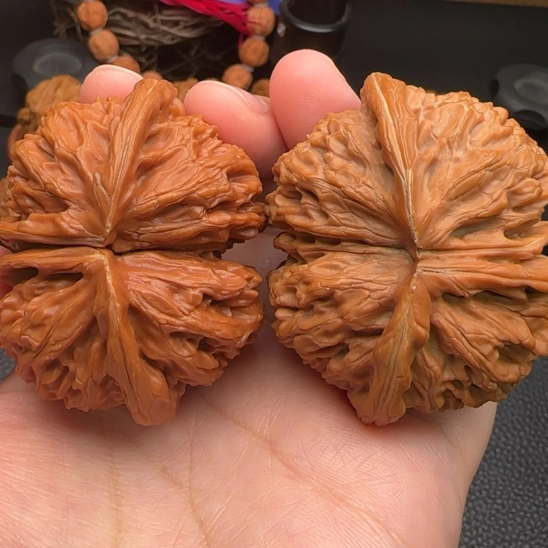 文玩核桃把件连体宫灯全品53