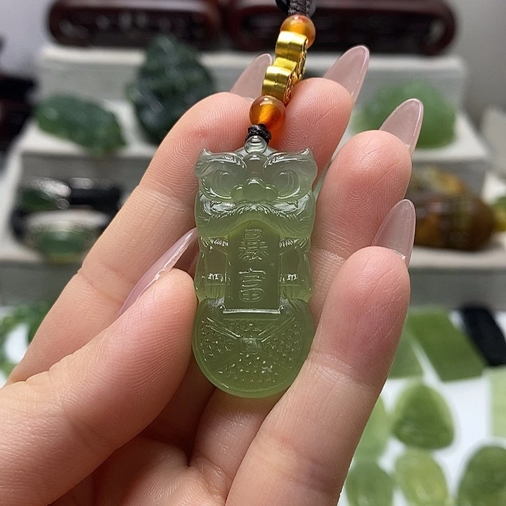 未镶嵌岫玉挂件玉**宝