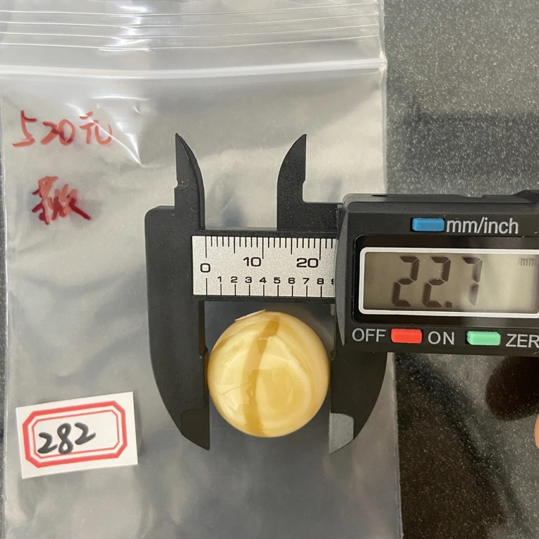 天然原矿琥珀蜜蜡圆珠卡22.7
