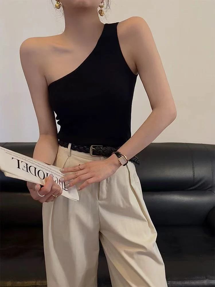 修身型简约背心春夏法式吊带内搭夏季时尚纯色显瘦美背内衣