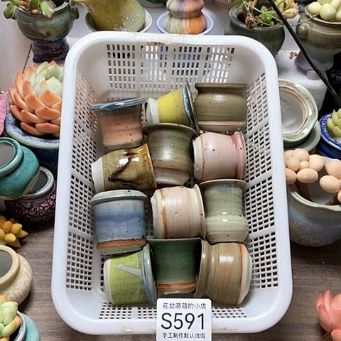 紫砂花盆591微瑕品口径3到4做我