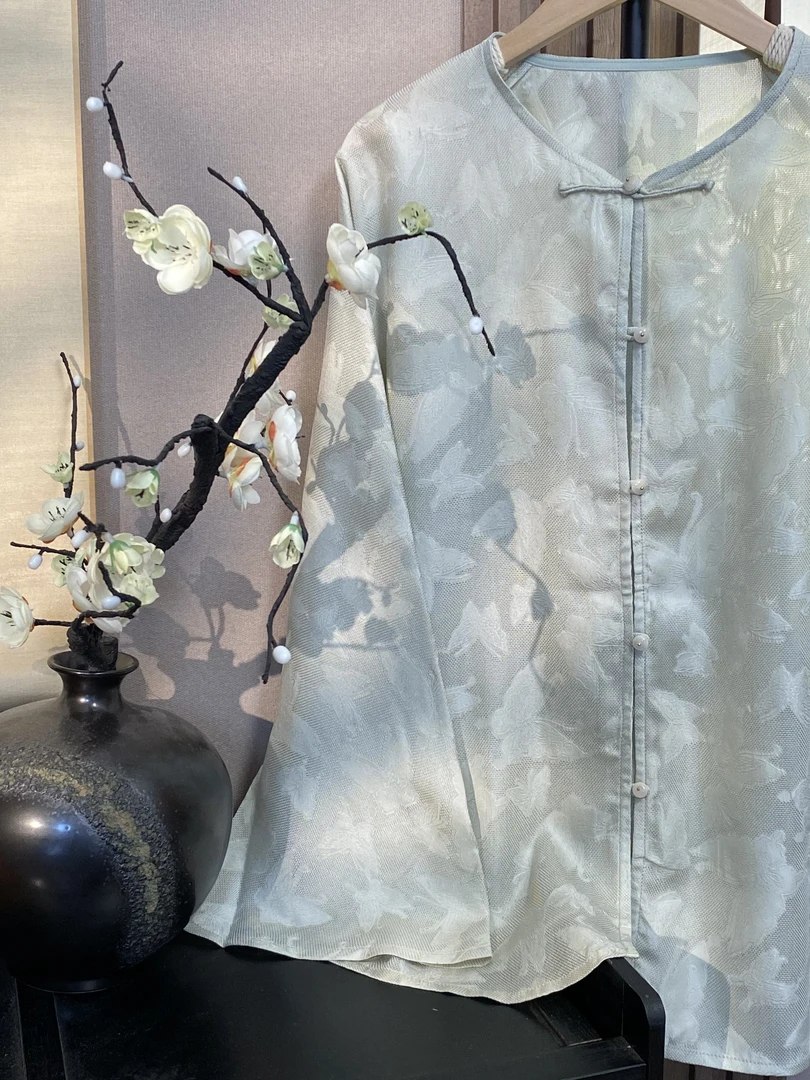 【四经绞罗开衫 】薄款新中式防晒夏季女外套古风日常服装宽松