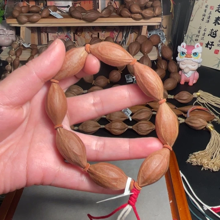 生***好橄榄核手串/手链1.7尺寸红油核