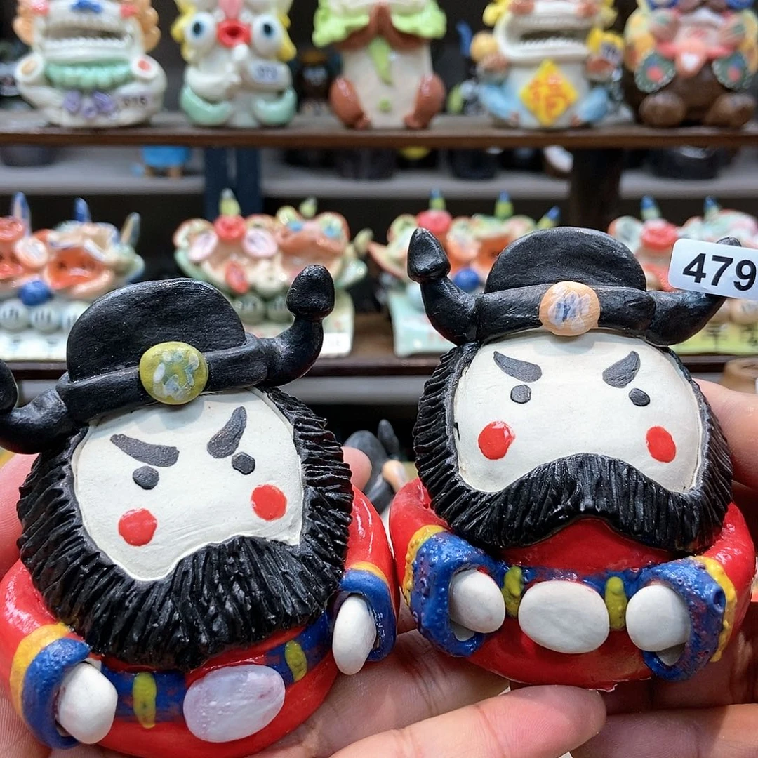 摆件梅*直播间手工抽象陶瓷摆件479