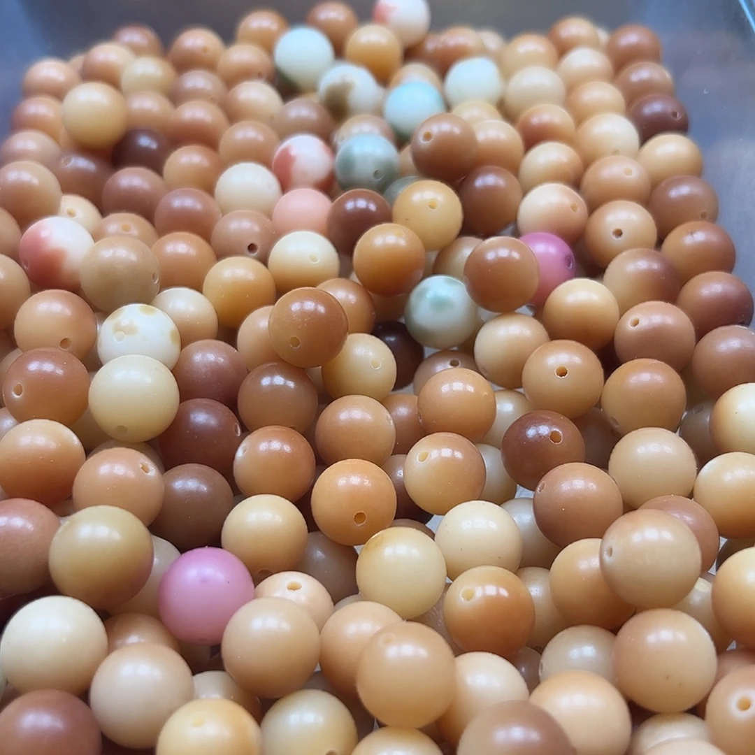 菩提根/象牙果手串微瑕卡13➕炭烧圆500颗