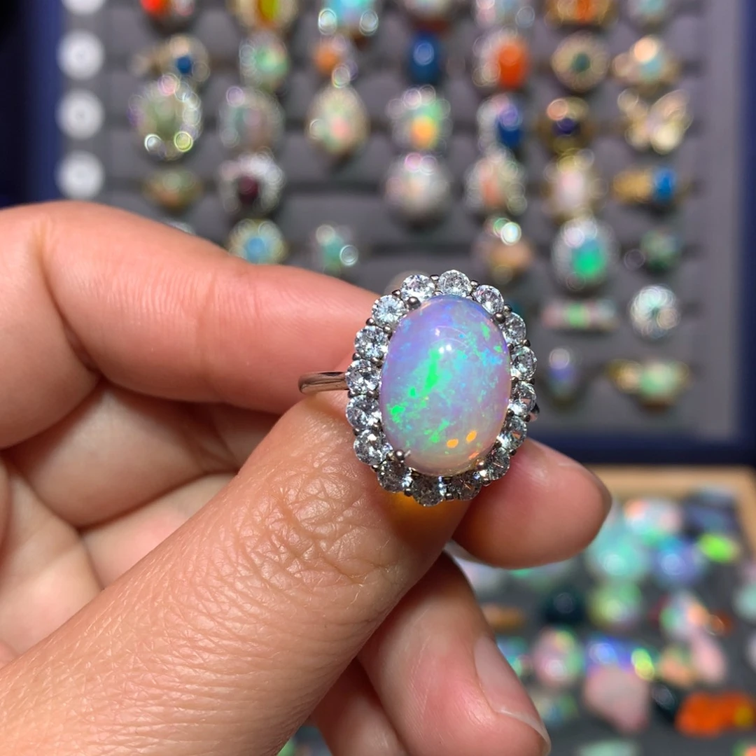 欧泊戒指款式银S925镶嵌A***祺