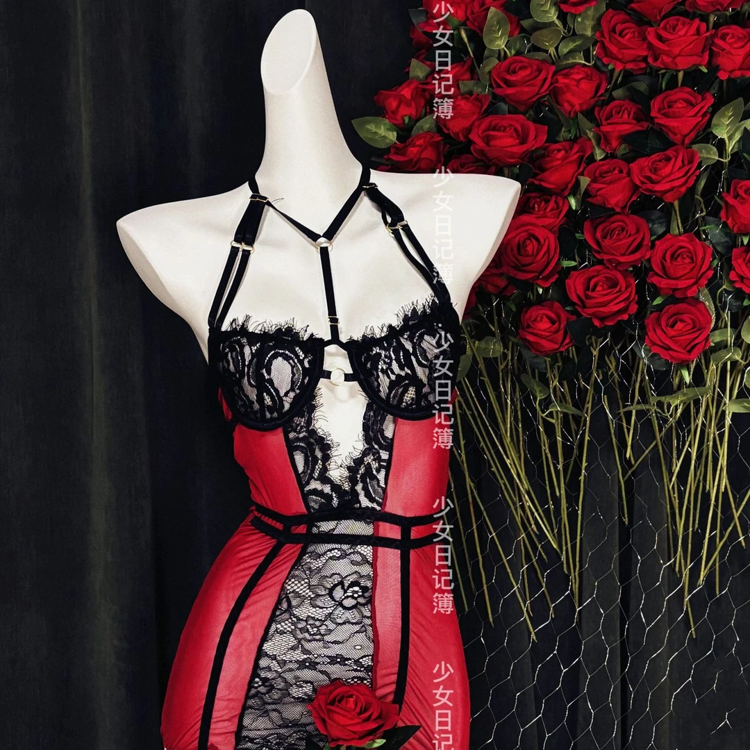 【红玫瑰】辣妹紧身内搭收腰显瘦蕾丝美背