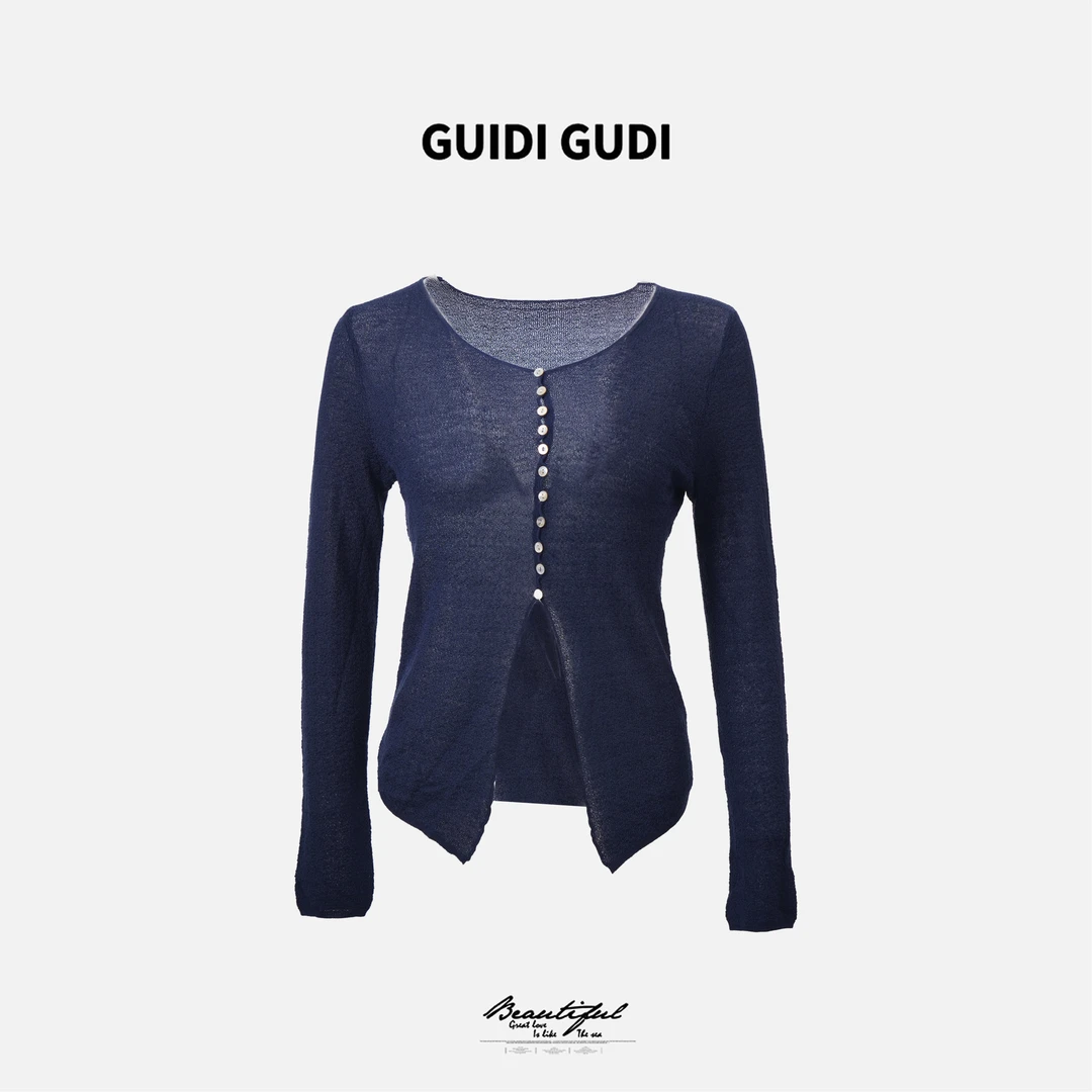 GUIDI GUDI【事事如意】重工时尚设计长袖外套 /黄加蓝