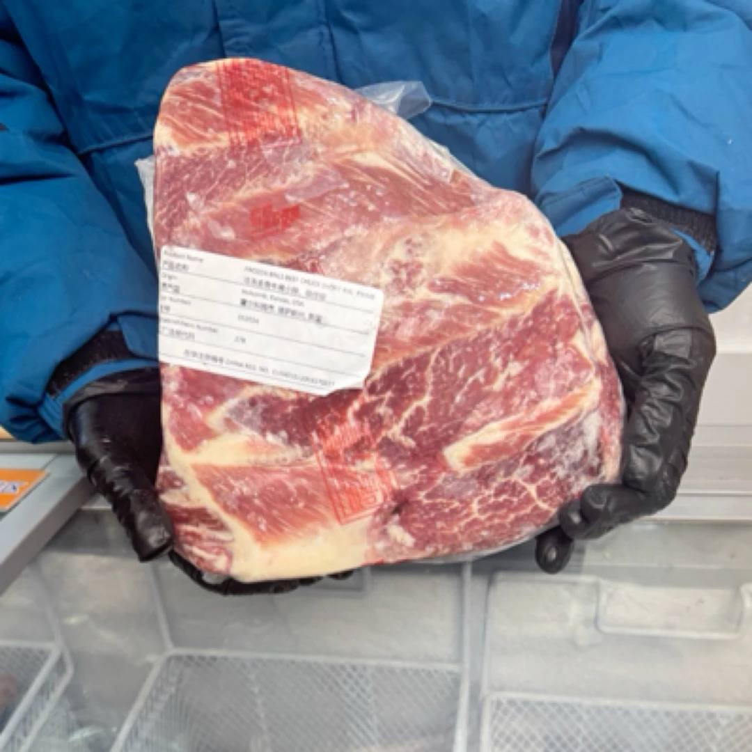 原切牛排安格斯牛肩三角小排整块切片