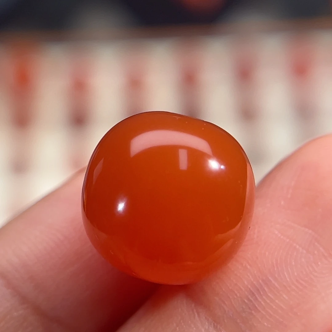南红玛瑙未镶嵌老型珠 14x13.5mm