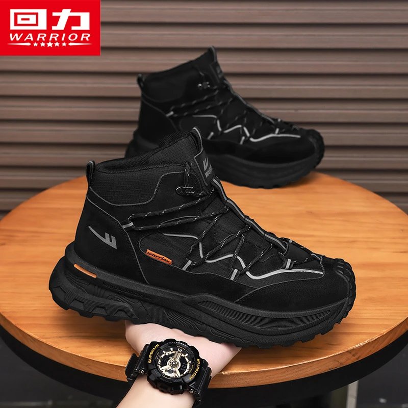 回力男鞋2025秋冬新款高帮软底休闲潮流百搭时尚防滑工装鞋2998