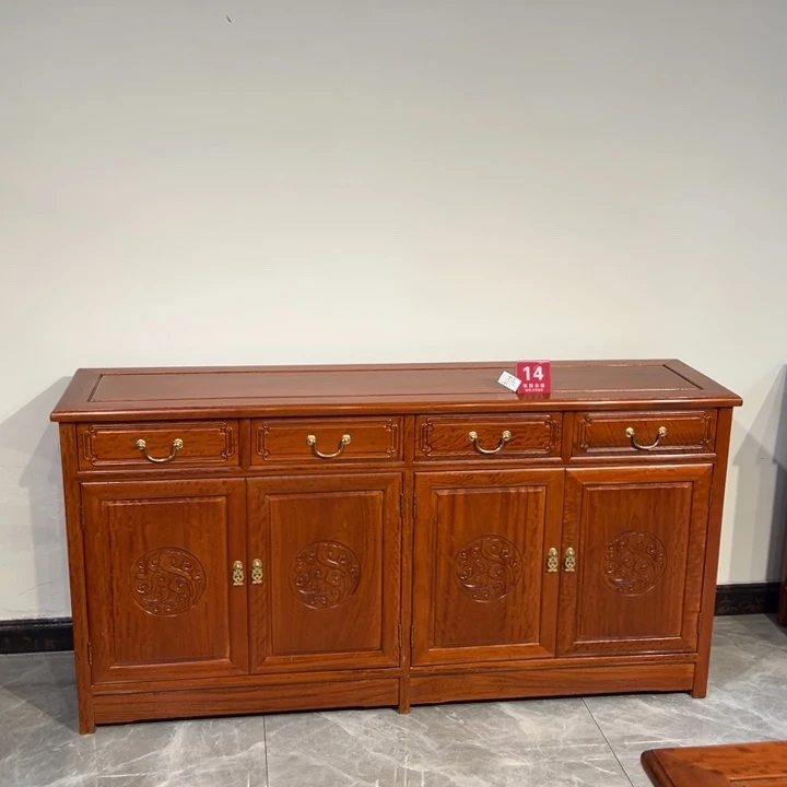 我***福花梨木类储物柜140长度带雕花四门柜子
