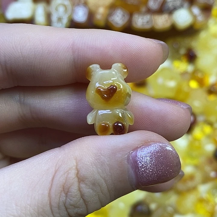 橄榄核吊坠小熊熊
