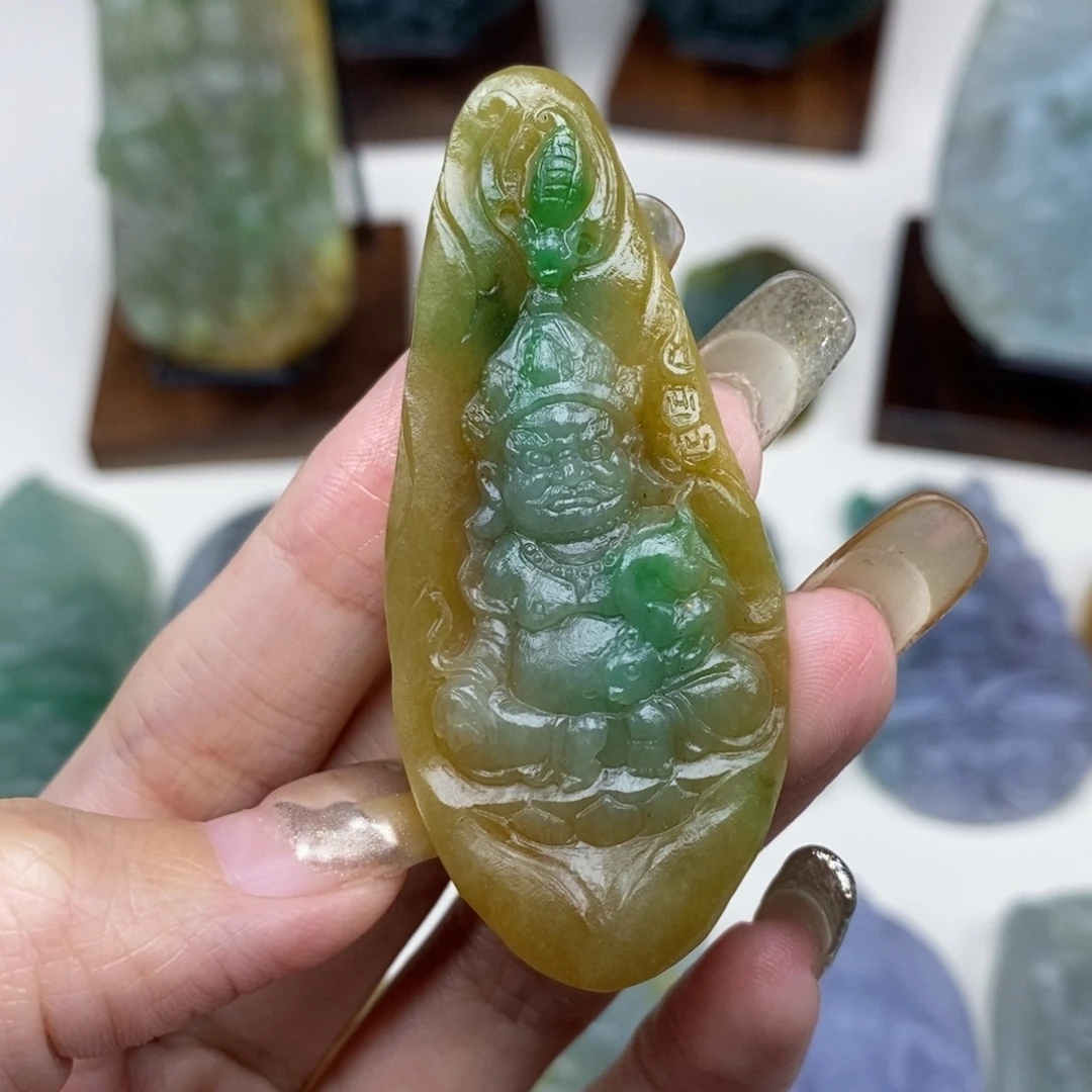 定制翡翠未镶嵌宝宝黄财
