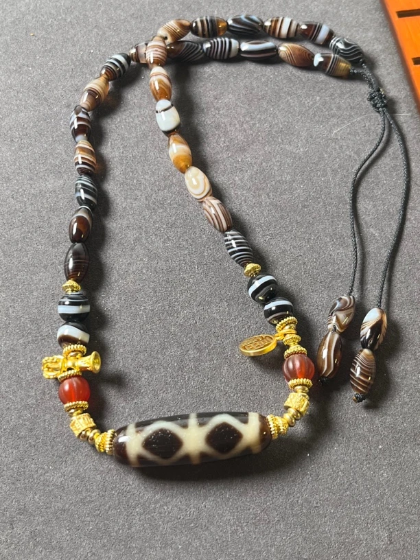 正品藏式金刚宝杵锁骨链吊坠真品玛瑙玉髓高档男女生肖合金定制绳