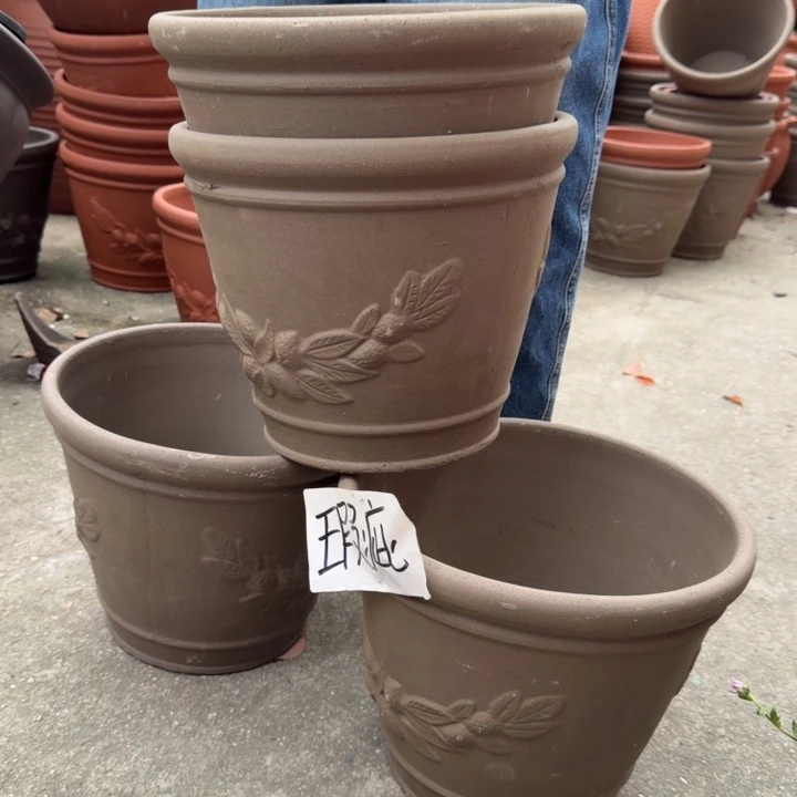 紫砂花盆口30高25宜兴紫砂瑕疵不指定