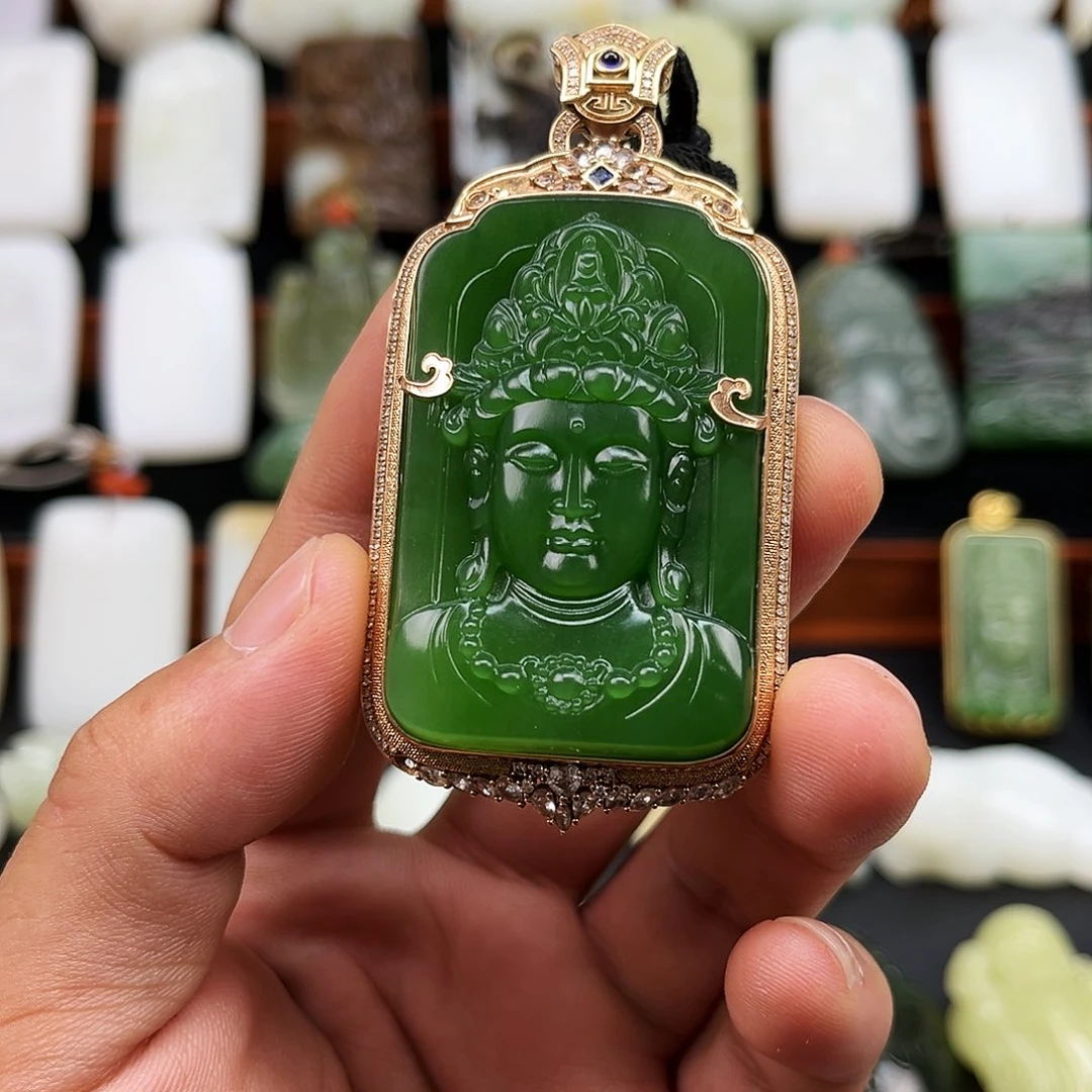 和田玉未镶嵌挂件