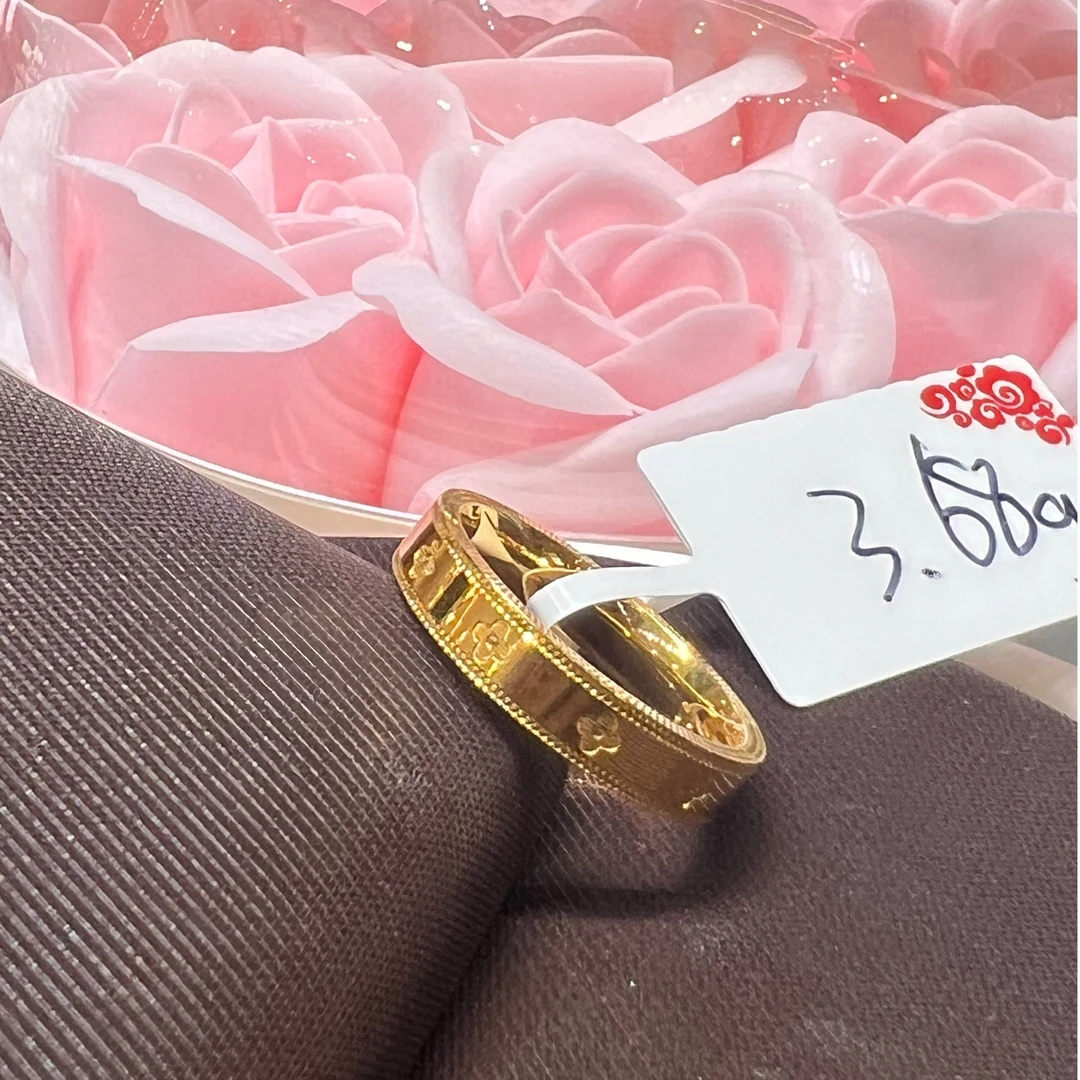 【晓彤】足金999花朵戒指 3.68g  15圈口
