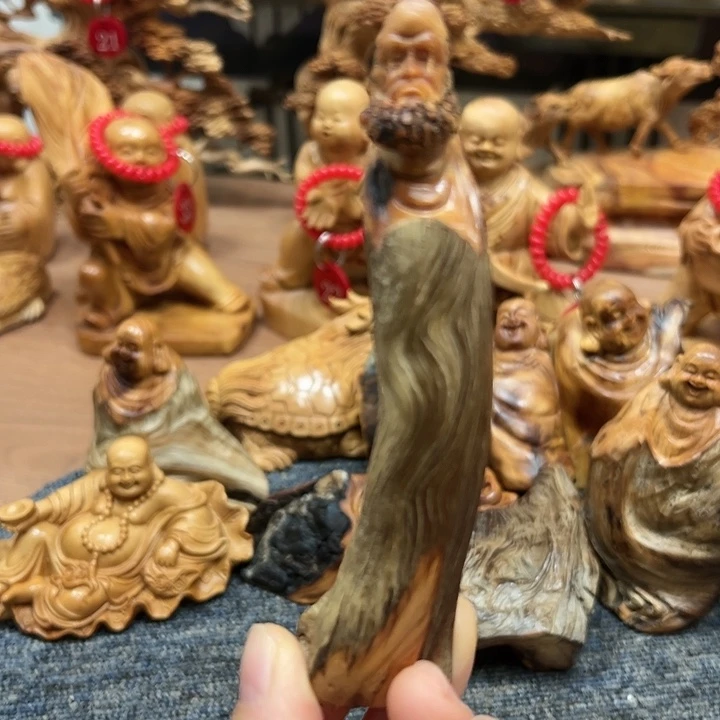 柏木太行崖柏手把摆件