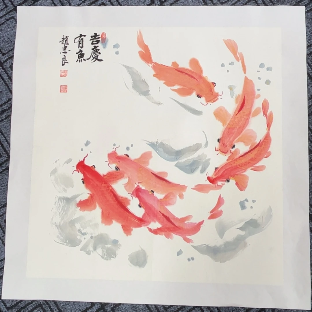 国画四尺斗方花鸟作品