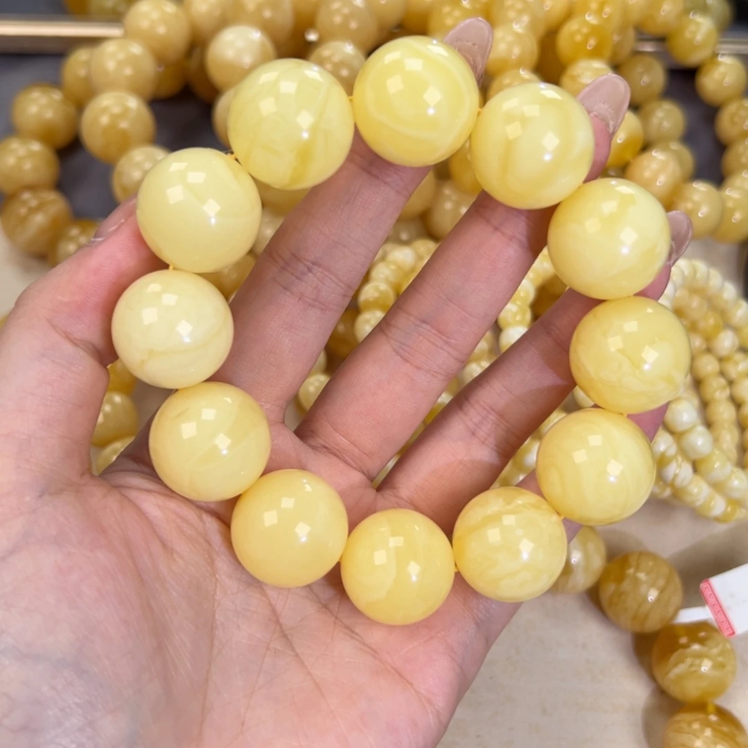 手链琥珀未镶嵌57.6白蜡