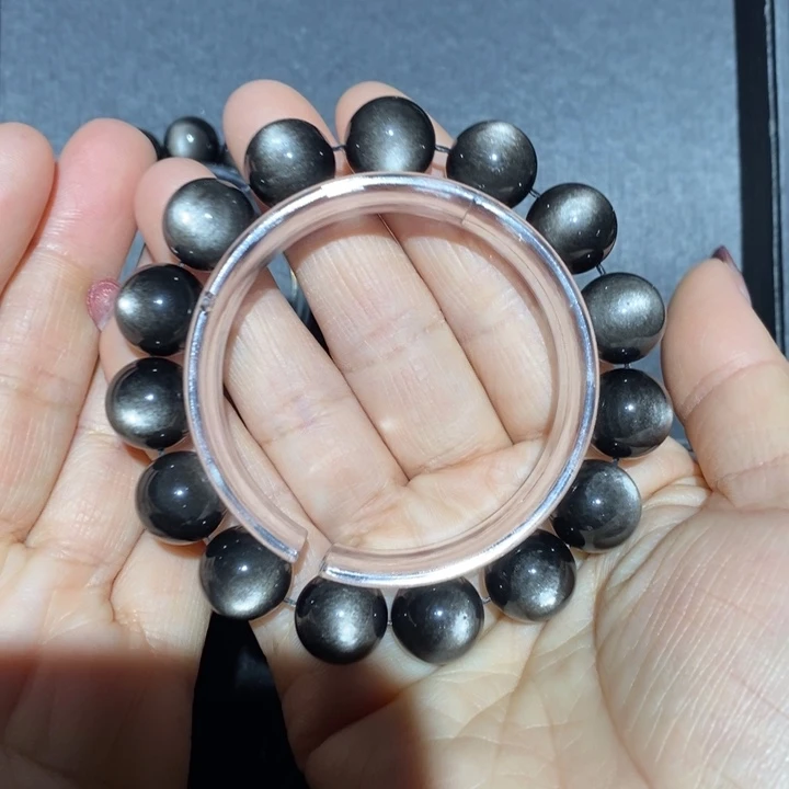 黑曜岩手链未镶嵌黑*L