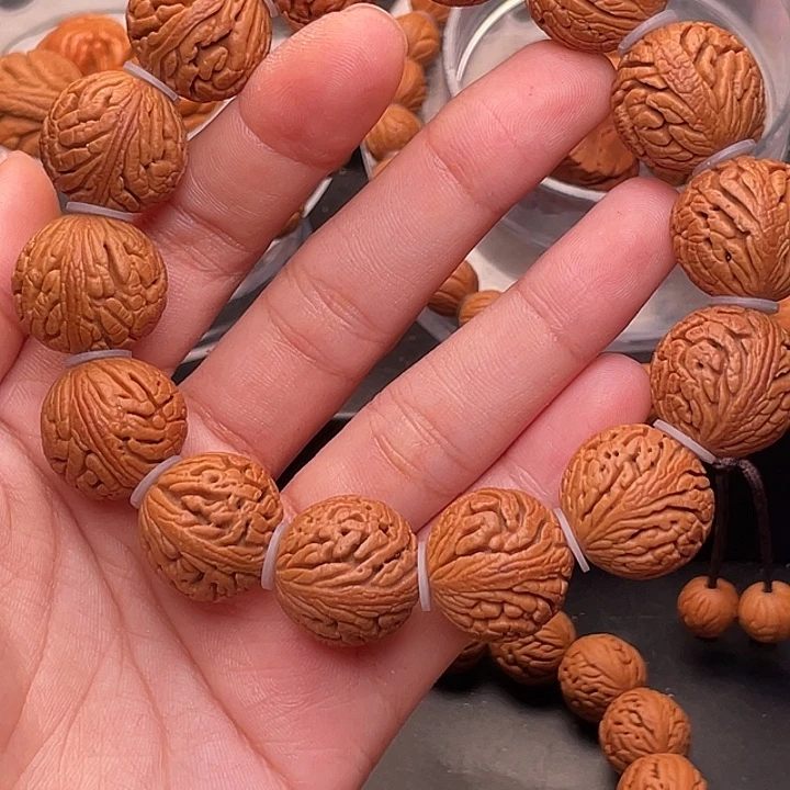 我***$手串桃核绣球手串1.8