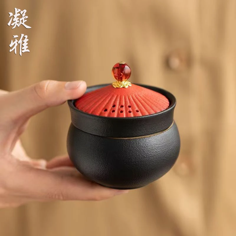 官帽一人饮快客杯一壶一杯陶瓷便携式旅行茶具户外中式定制送礼