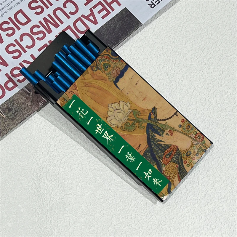 高档20支装铝合金滑盖烟盒简约粗中细支便携防潮收纳盒男女专用礼