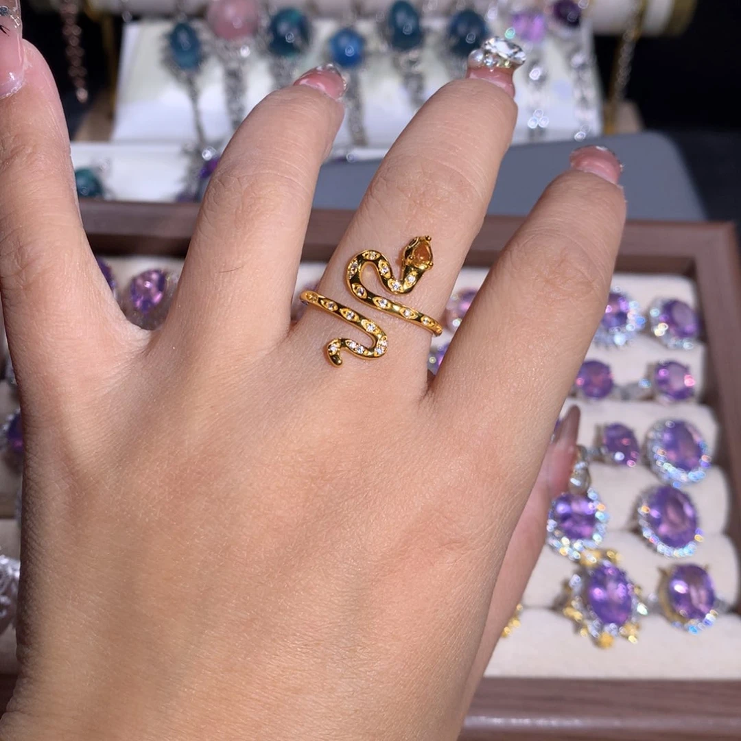 【闪购商品】水晶戒指银S925镶嵌戒指