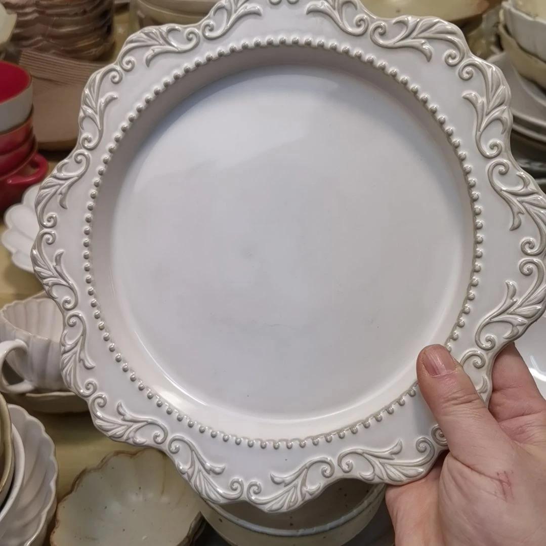 瓷片微瑕洛可可十寸大盘两个一组