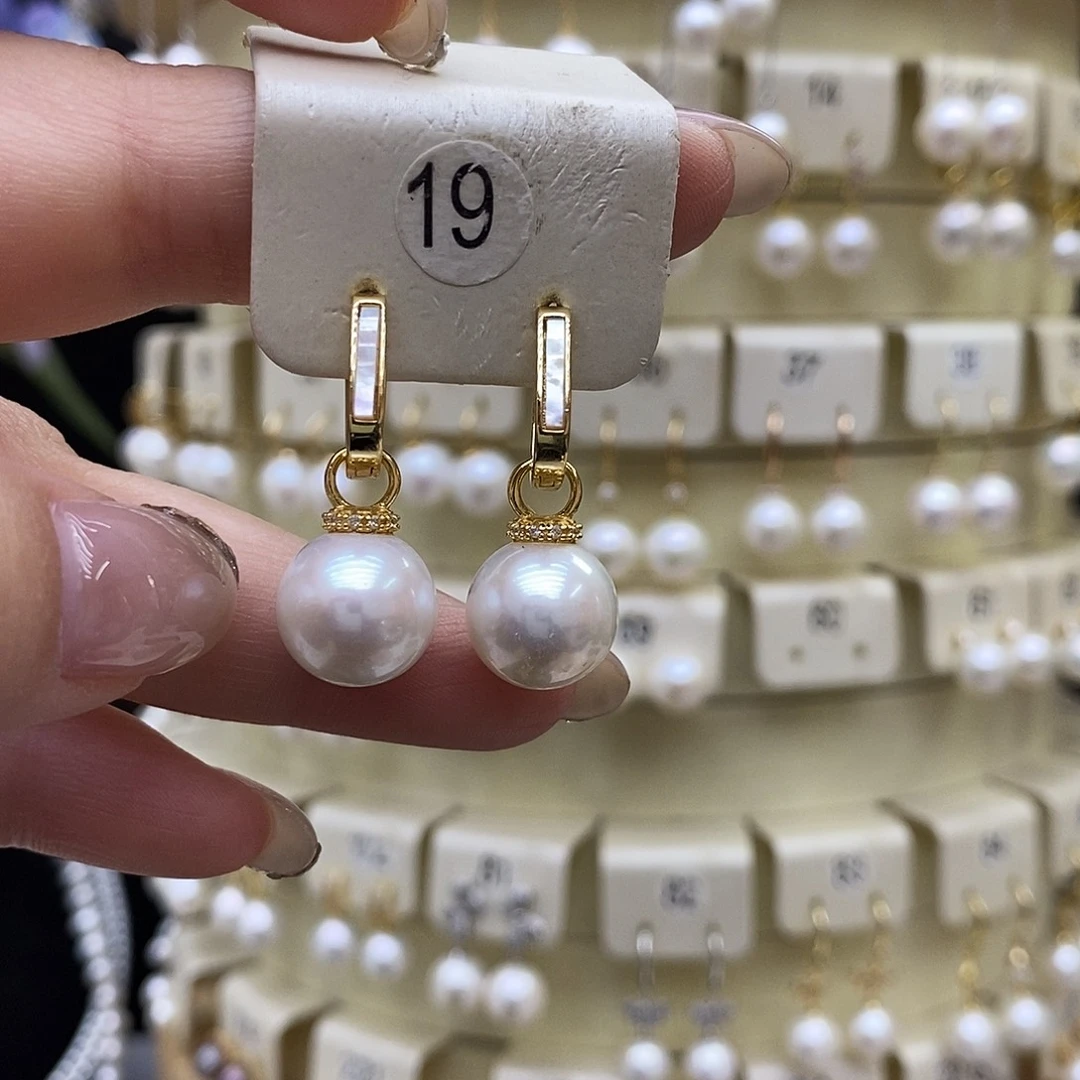 耳饰淡水珍珠银S925镶嵌