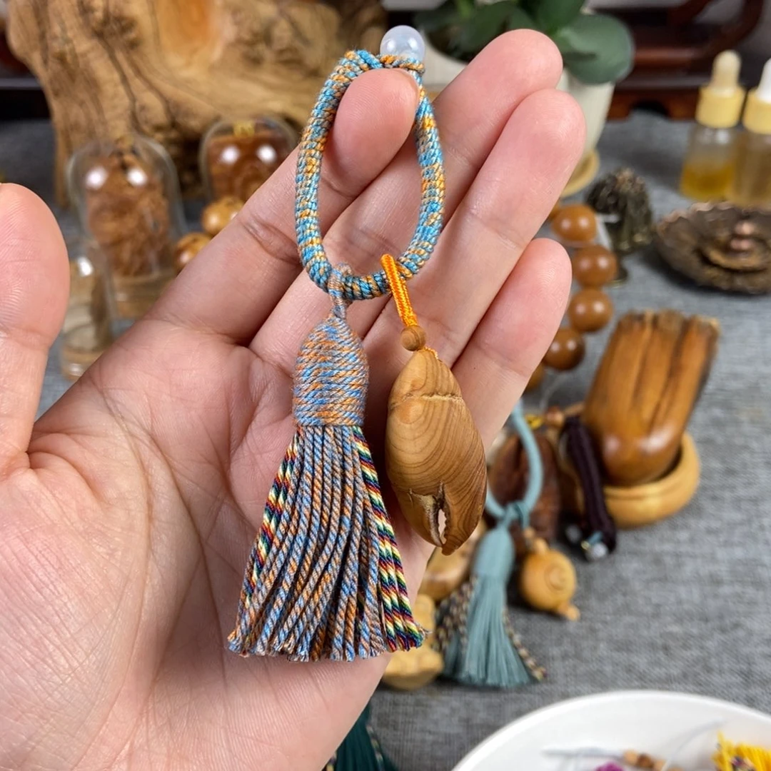 柏木（崖柏）手串/手链太行陈化黑油（有钳花）挂坠3cm