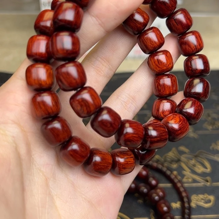 花梨木类手串/手链红降1112老型满油单圈（瑕疵）