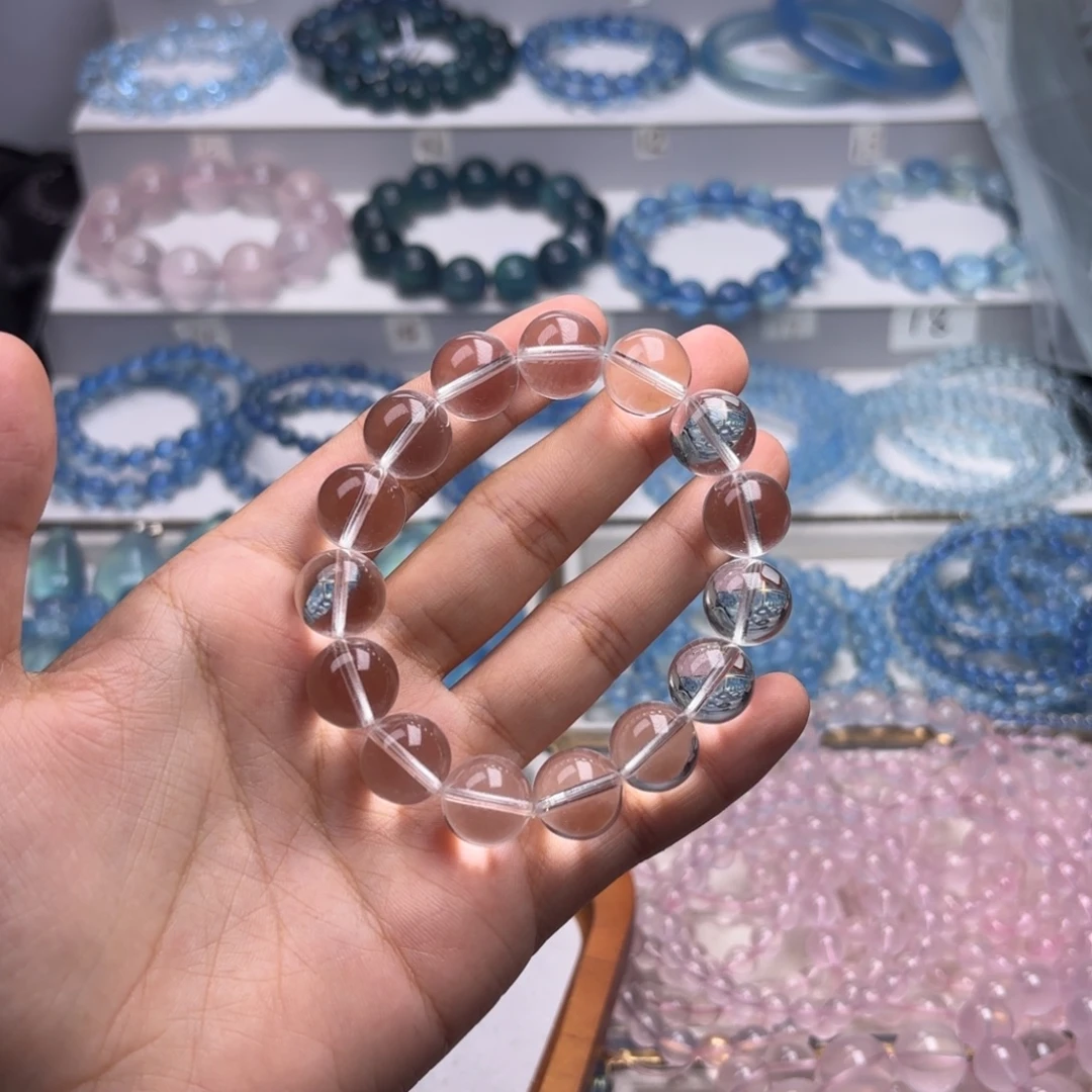 水晶手链未镶嵌白水晶13咪