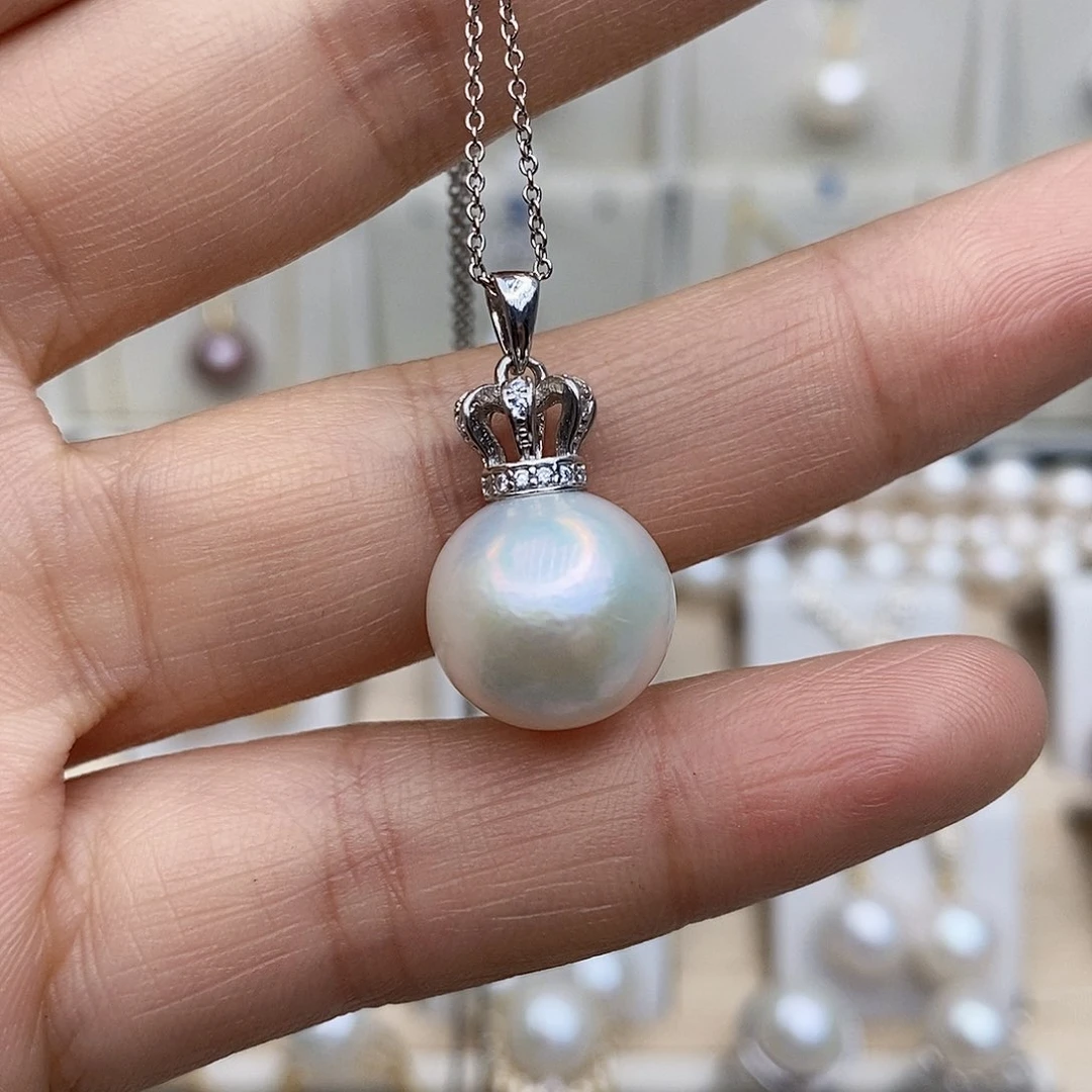 淡水珍珠颈饰银S925镶嵌