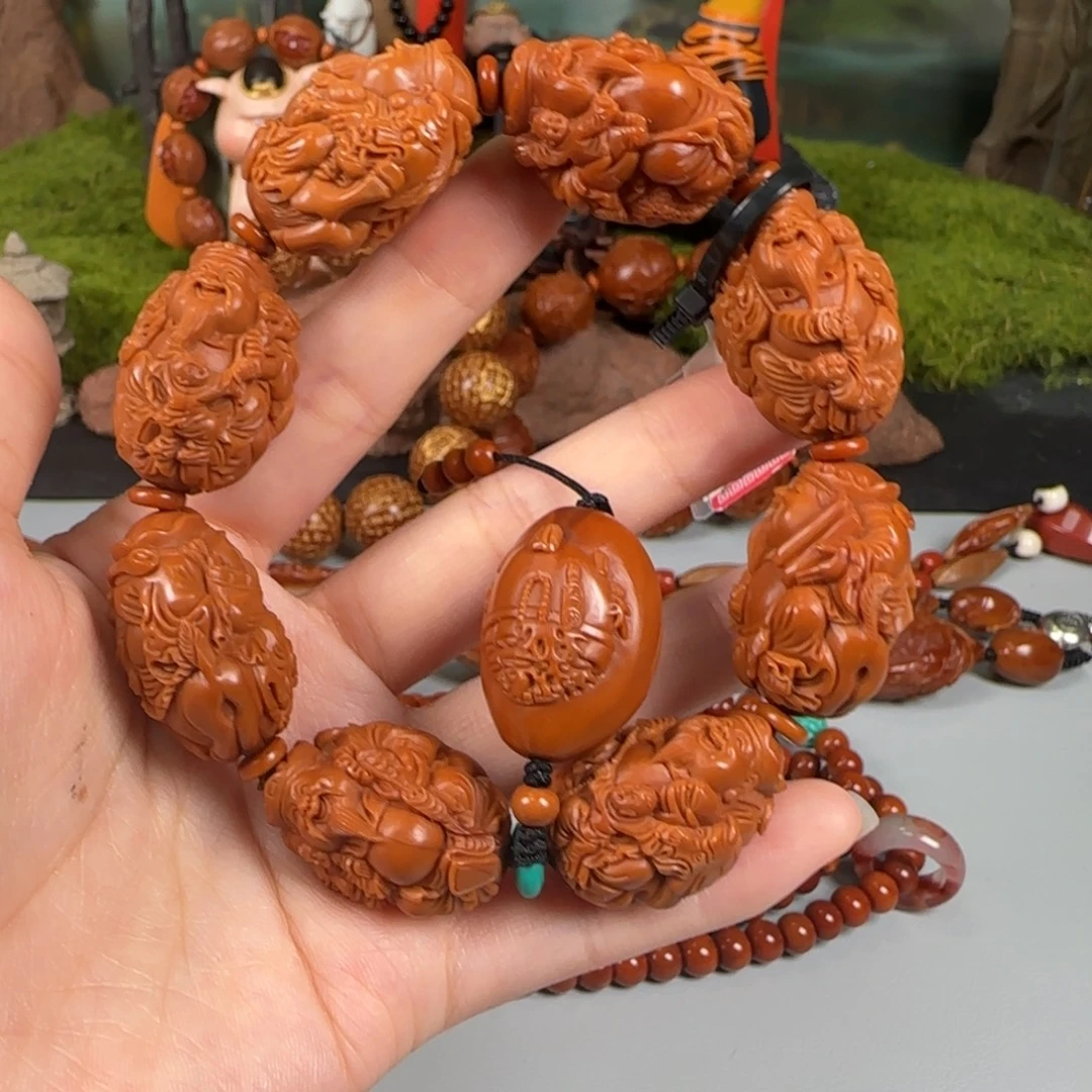 手串/手链橄榄核20双子骑兽财神