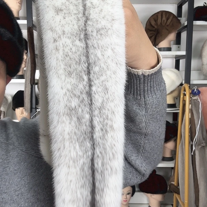 水貂皮进口十字貂围巾