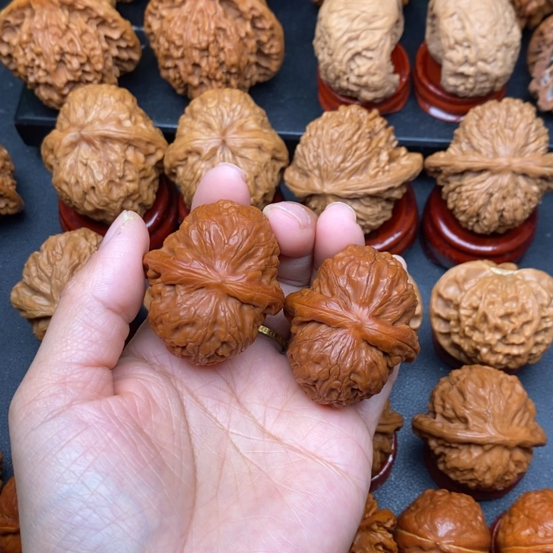 文玩核桃把件42平谷元宝