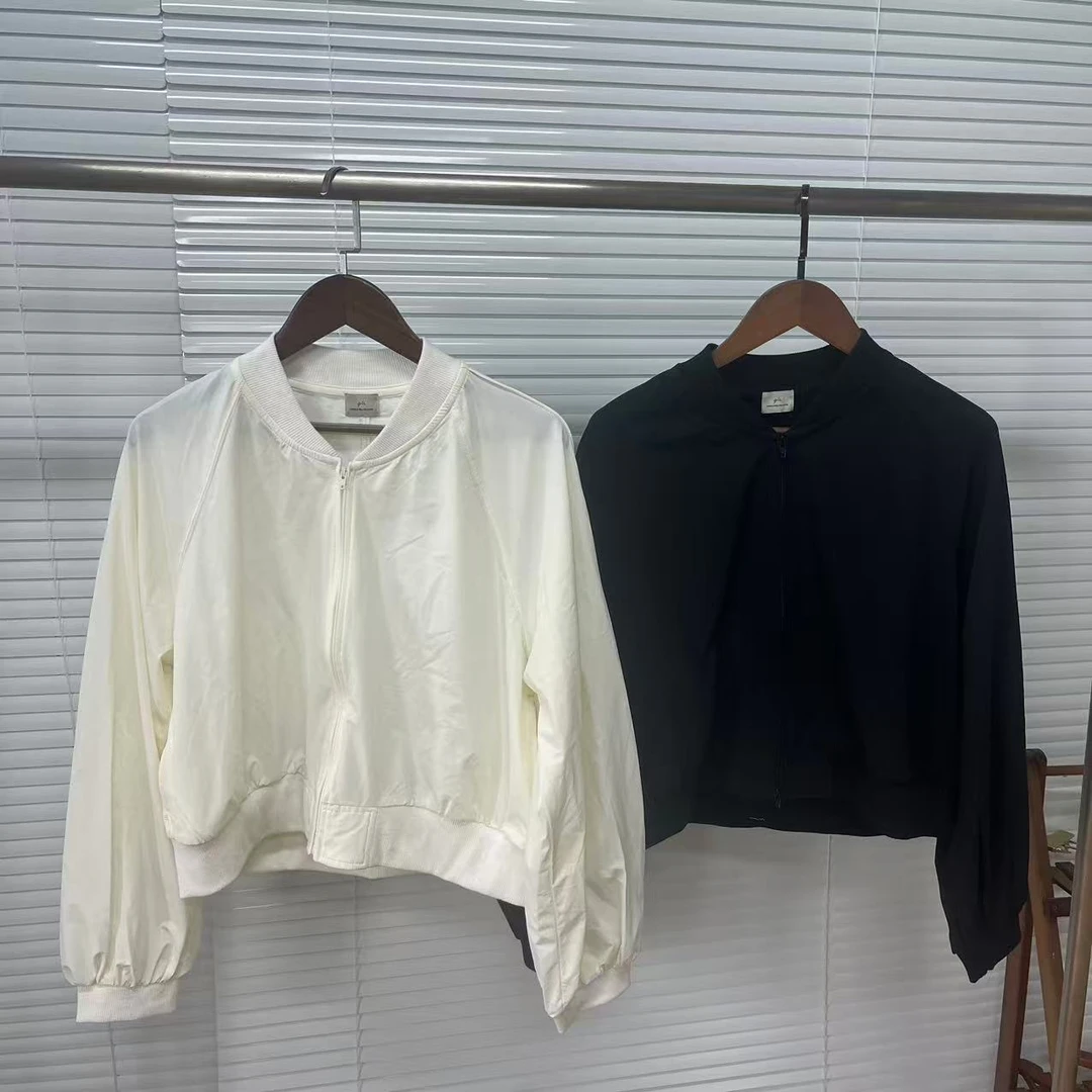 韩系短款外套女高级感宽松棒球服休闲拉链上衣外套25060144
