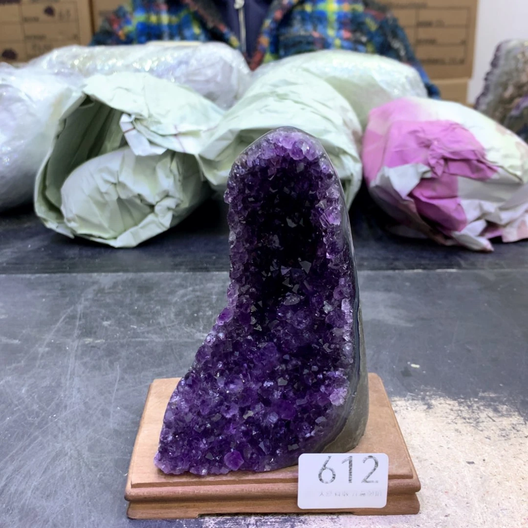 水晶摆件未镶嵌紫晶612