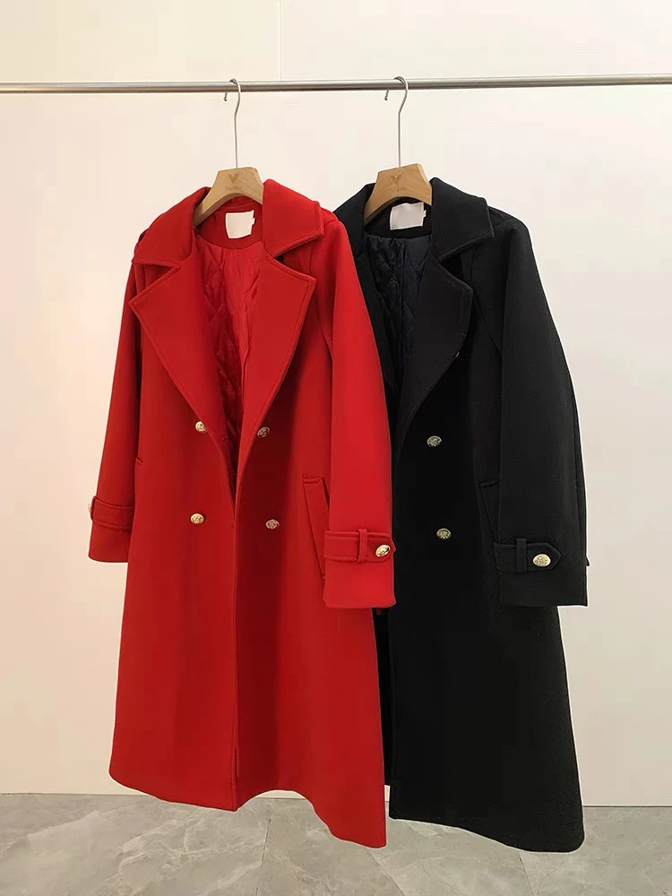 501-600呢子大衣女中长款新款显瘦秋冬季毛呢外套小个子韩版